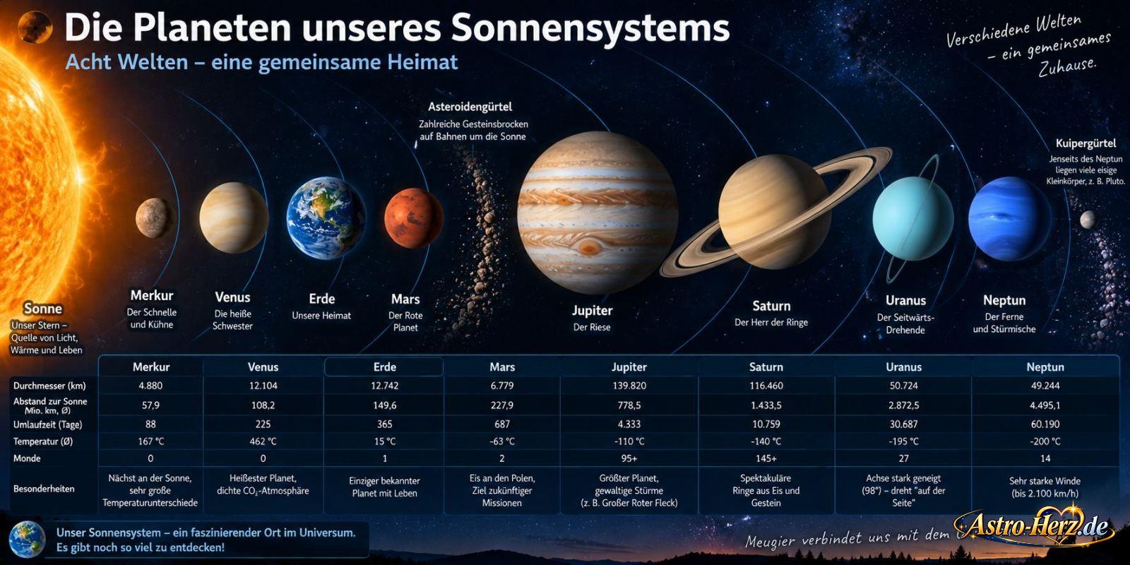 infos 8 planeten