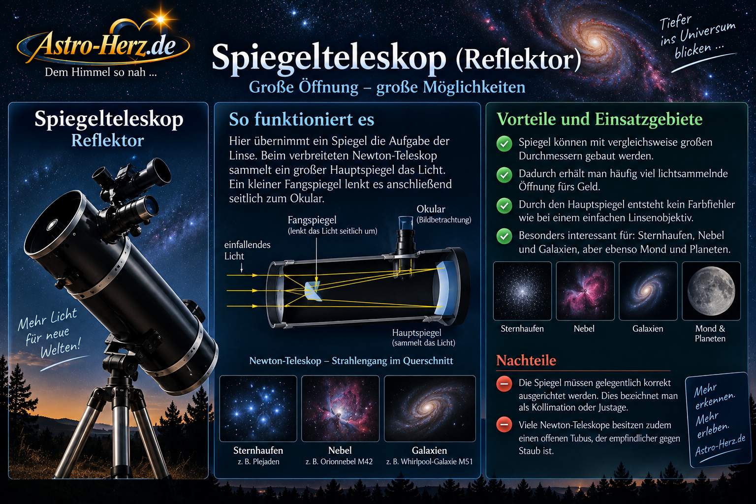 spiegelteleskop technik
